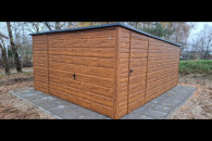 Garaż blaszak 3,5x5 złoty dąb