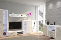 Meblościanka Rumba beton jasny/biały